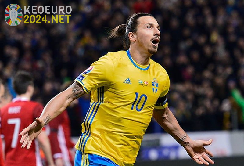 Zlatan Ibrahimović là tiền đạo số 1 của đội tuyển Thụy Điển tại Euro với 6 bàn